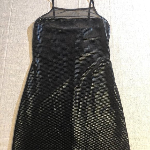 Retro L.A. Glo Velvet Mesh Dress - Picture 1 of 6